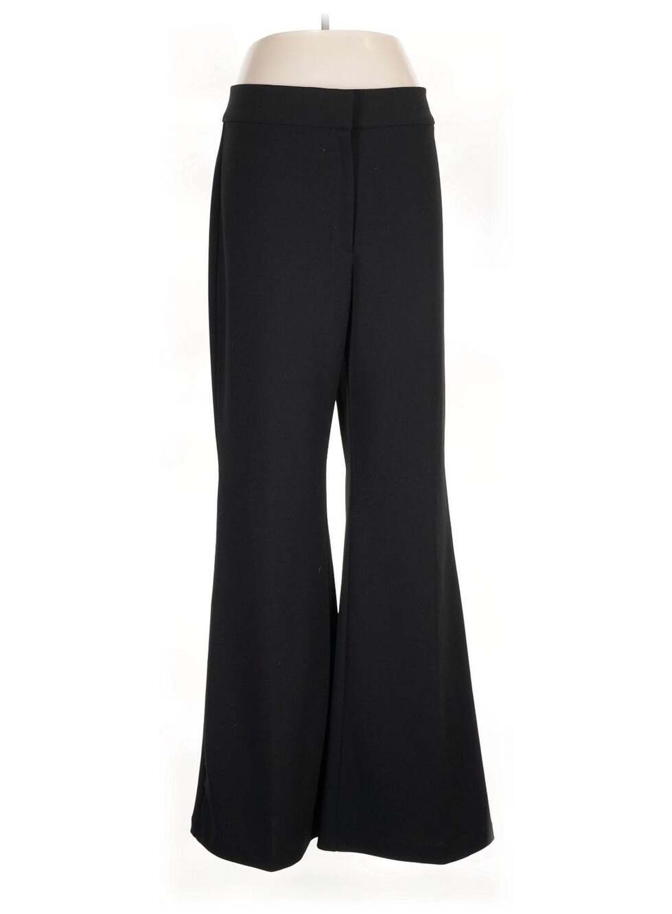 DKNY Women’s Black High Rise Wide Leg Trousers Size 12 Stretch Dress Pants